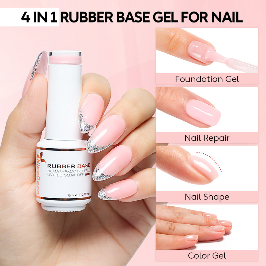 6-37 NiceDeco HEMA-Free Rubber Base Set (8ml*6)