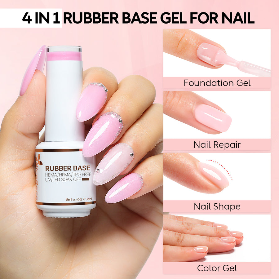 6-38 NiceDeco HEMA-Free Rubber Base Set (8ml*6)