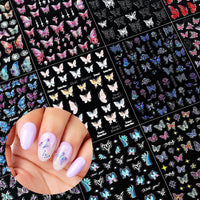 Nicedeco 15 Sheets Butterfly Nail Art Stickers 002