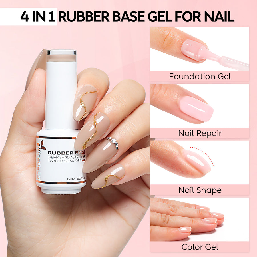 6-34 NiceDeco HEMA-Free Rubber Base Set (8ml*6)