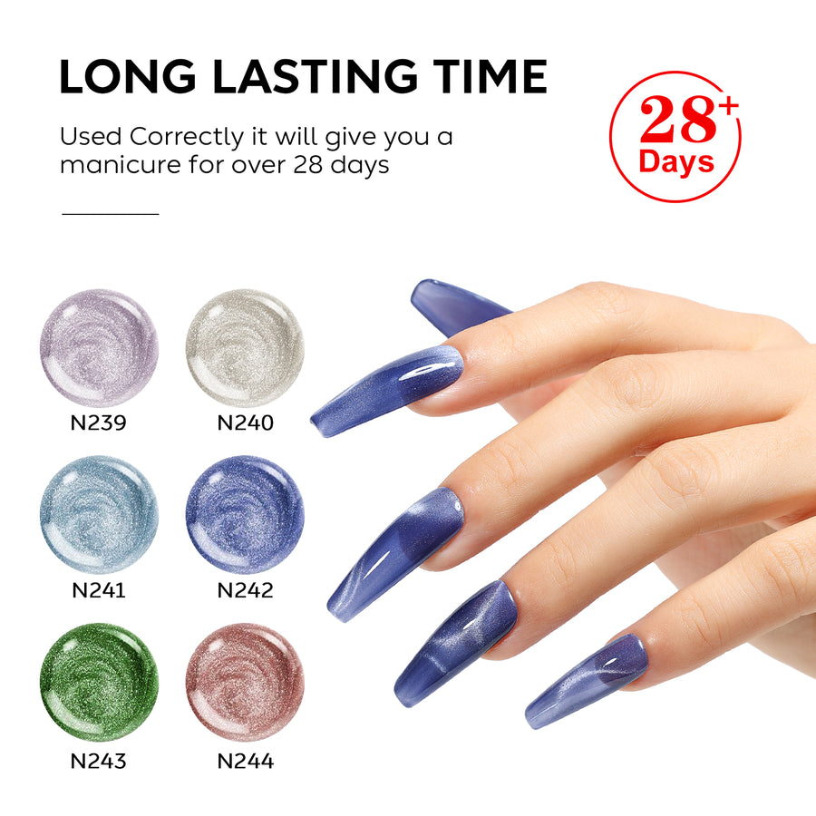 6-31 NiceDeco HEMA-Free Cat Eye Gel Polish Set (8ml*6)