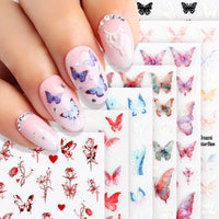 Nicedeco 15 Sheets Butterfly Nail Art Stickers 002