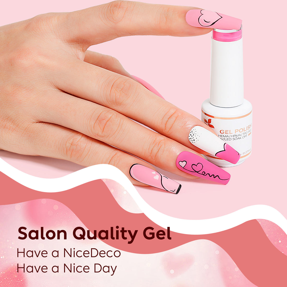 6-18 NiceDeco HEMA-free Gel Polish Set (8ml*6)