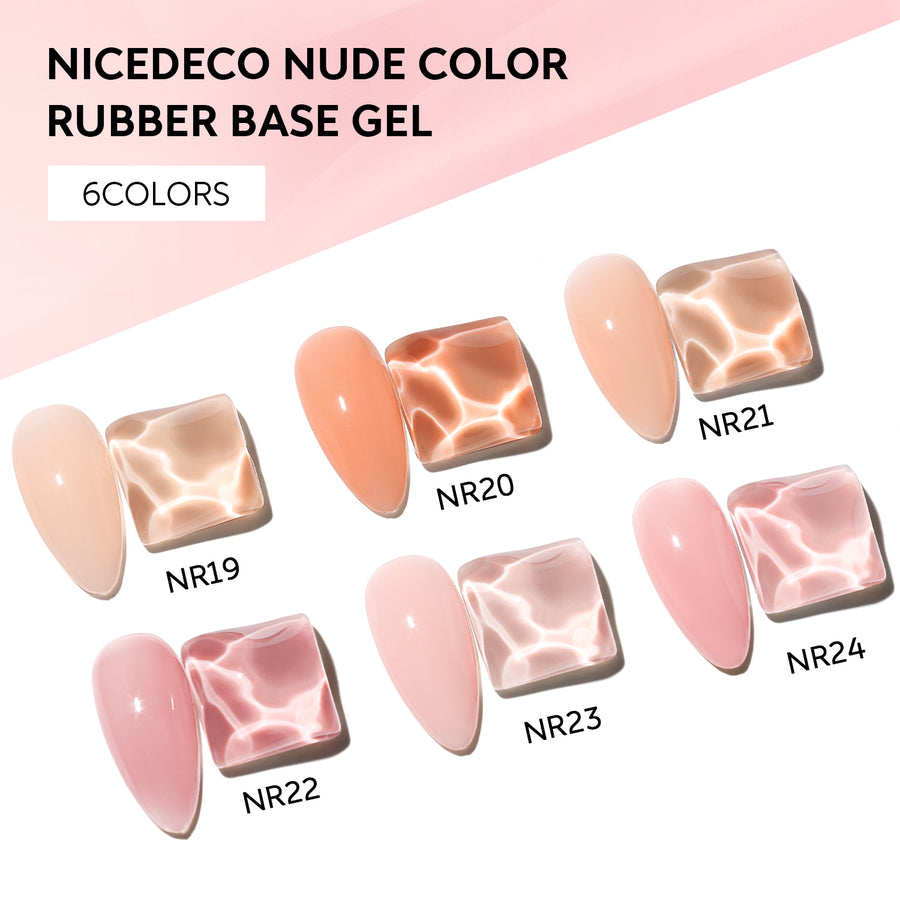 6-36 NiceDeco HEMA-Free Rubber Base Set (8ml*6)