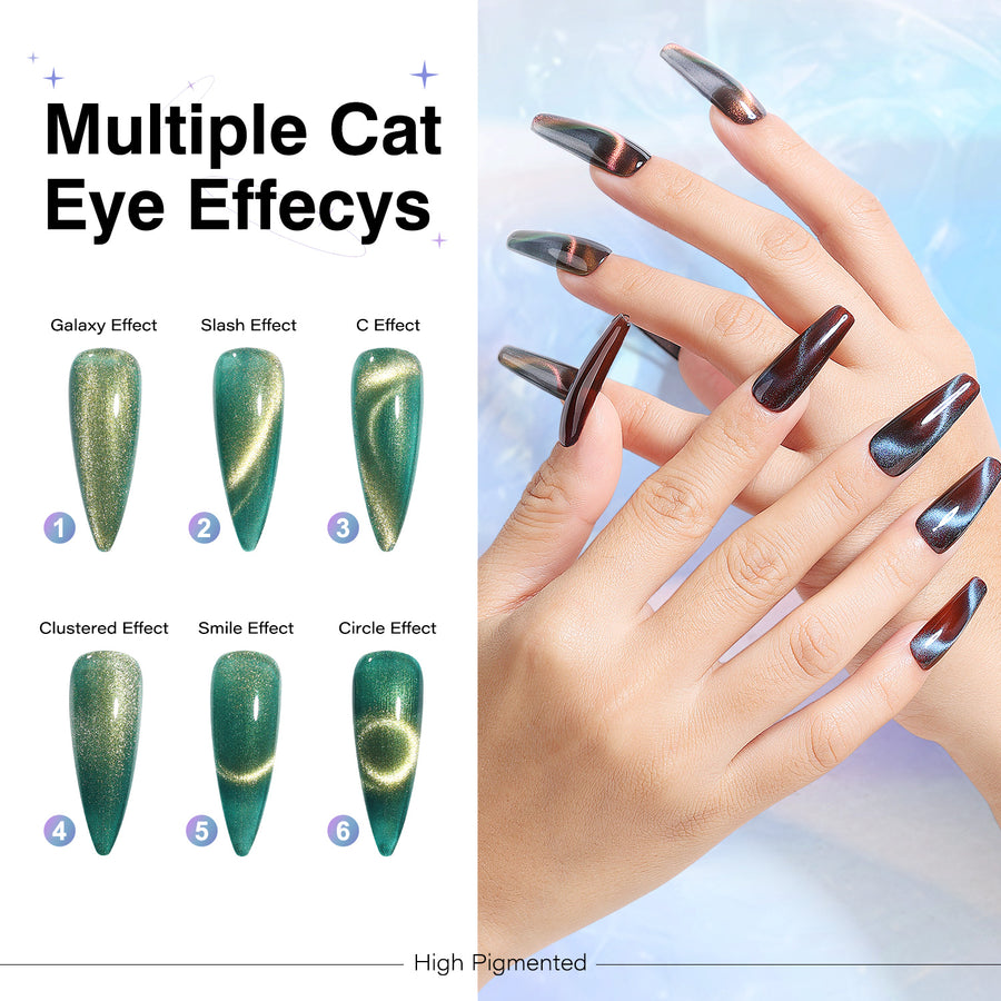 6-43 NiceDeco HEMA-Free Cat Eye Gel Polish Set