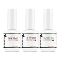 NiceDeco HEMA-free Gel Polish Set -  Base Coat + Glossy Top Coat + Matte Top Coat