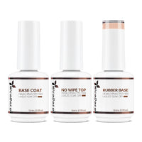 NiceDeco HEMA-free Gel Polish Set -  Base Coat + Top Coat + Rubber Base (NR10)