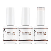 NiceDeco HEMA-free Gel Polish Set -  Base Coat + Top Coat + Rubber Base (NR13)