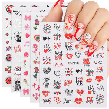 Nicedeco 15 Sheets Valentine's Day Nail Art Stickers 003