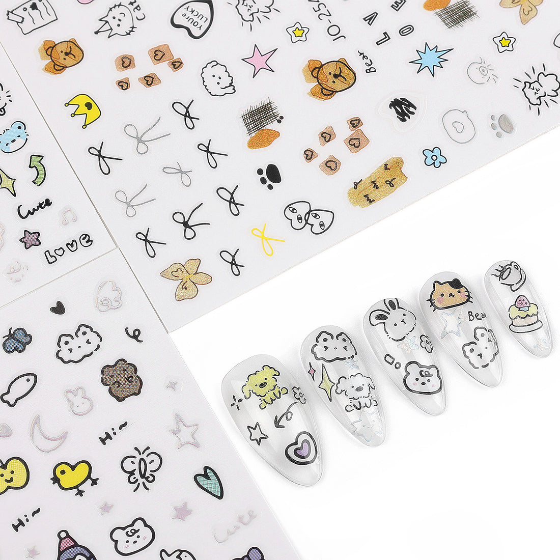 Nicedeco 15 Sheets Nail Art Stickers 004