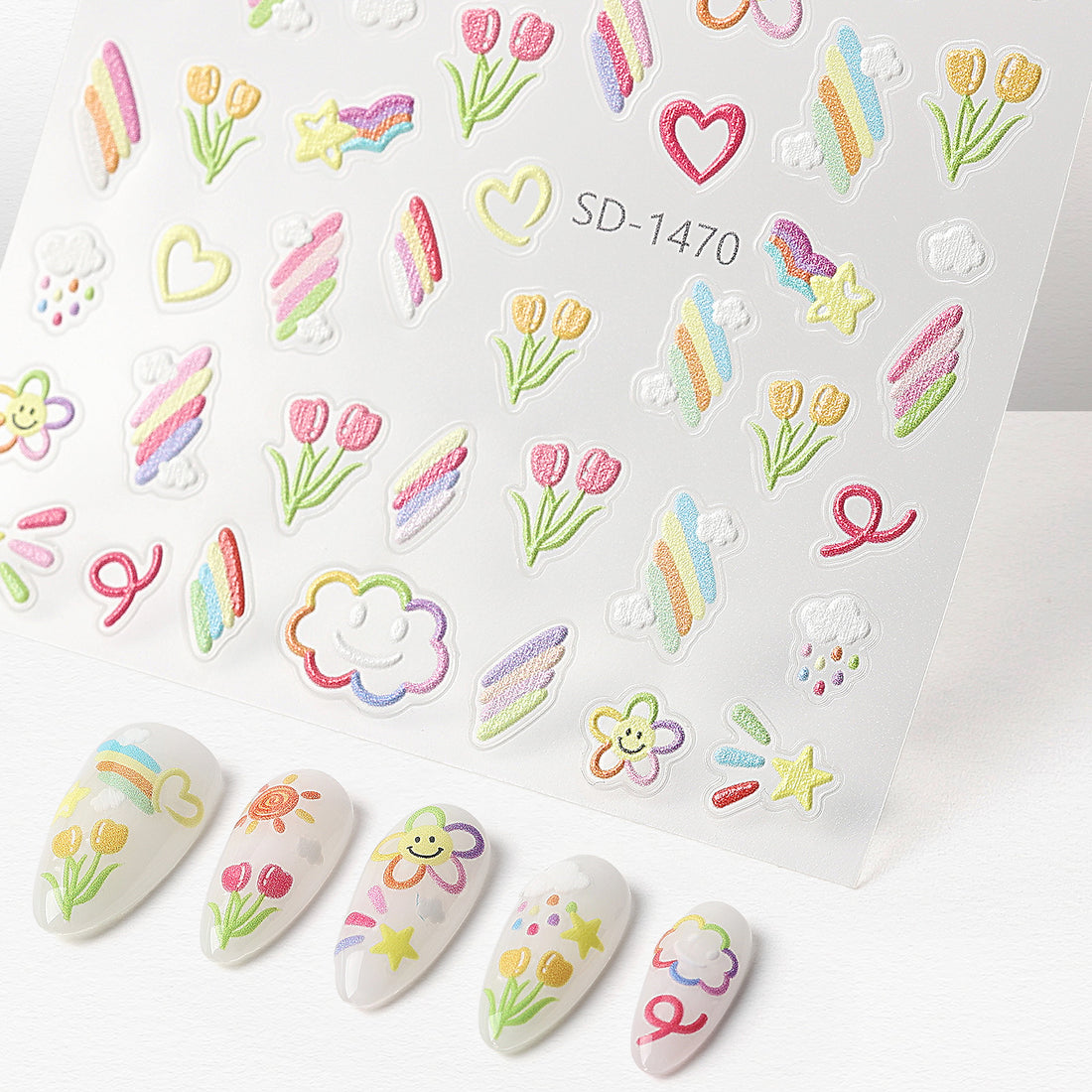 Nicedeco 15 Sheets Nail Art Stickers 004