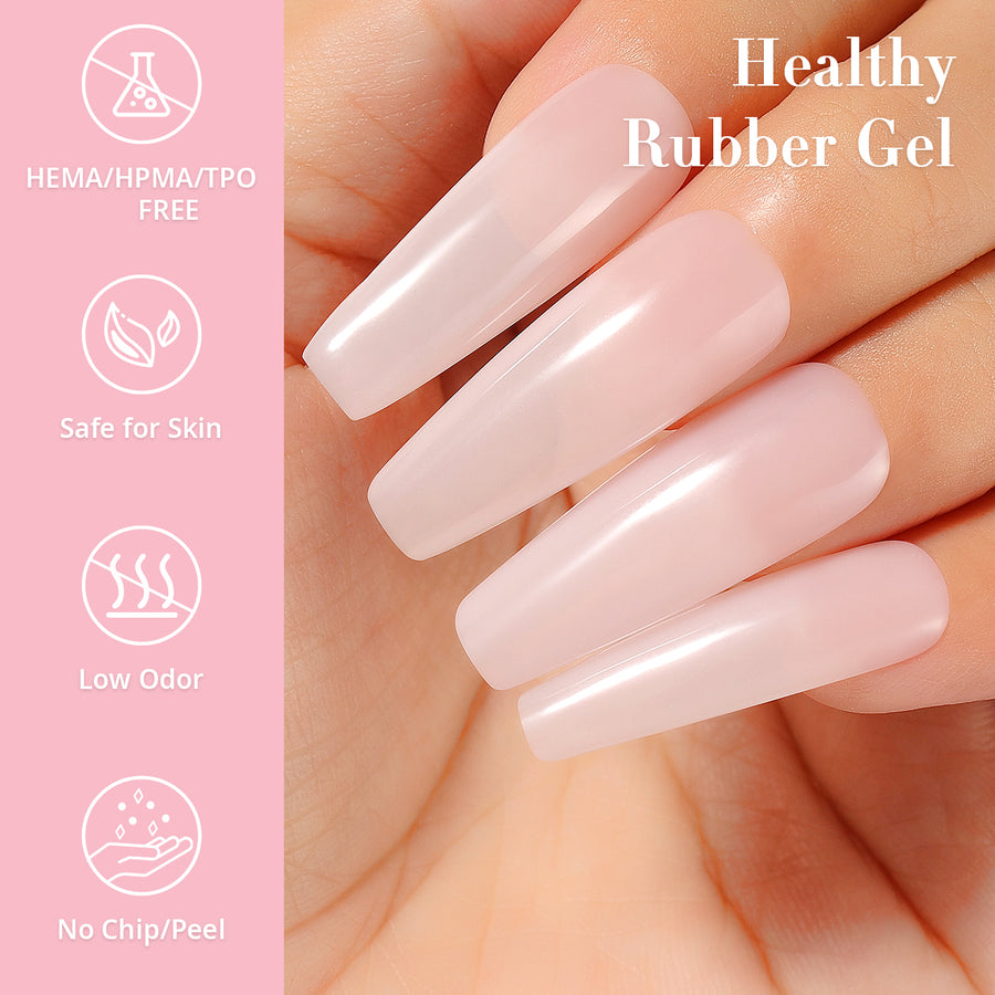 NiceDeco HEMA-free Gel Polish Set -  Base Coat + Top Coat + Rubber Base (NR01)