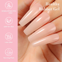 NiceDeco HEMA-free Gel Polish Set -  Base Coat + Top Coat + Rubber Base (NR08)