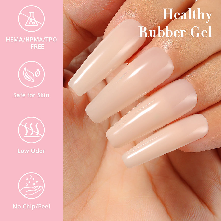 NiceDeco HEMA-free Gel Polish Set -  Base Coat + Top Coat + Rubber Base (NR11)