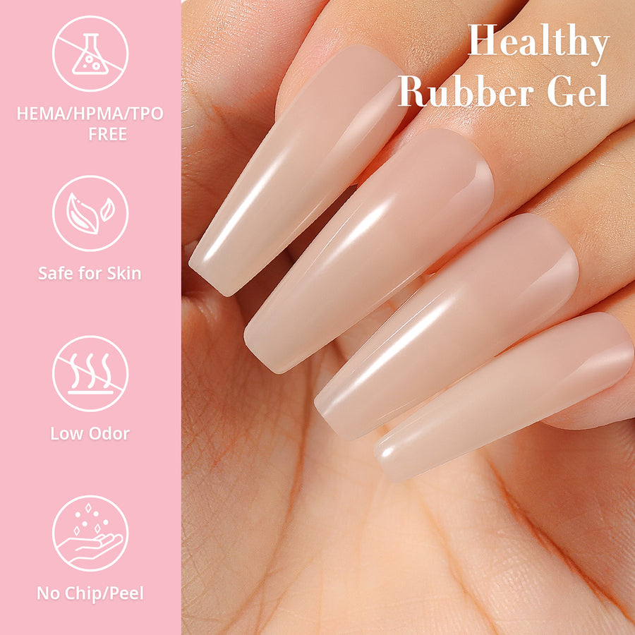 NiceDeco HEMA-free Gel Polish Set -  Base Coat + Top Coat + Rubber Base (NR12)