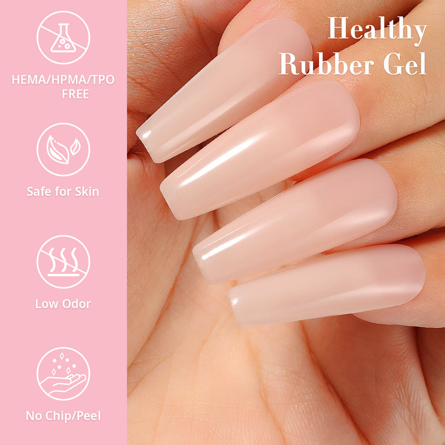 NiceDeco HEMA-free Gel Polish Set -  Base Coat + Top Coat + Rubber Base (NR19)