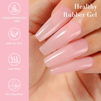 NiceDeco HEMA-free Gel Polish Set -  Base Coat + Top Coat + Rubber Base (NR24)