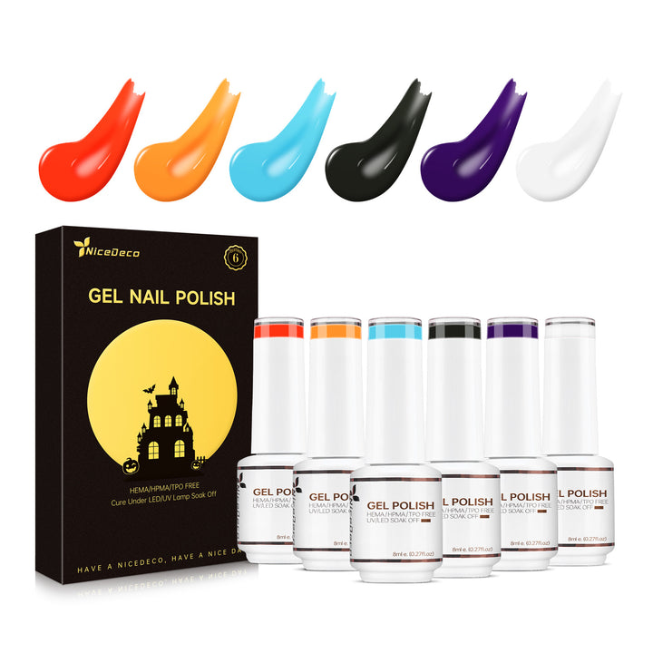 6-25 NiceDeco HEMA-free Gel Polish Set (8ml*6)