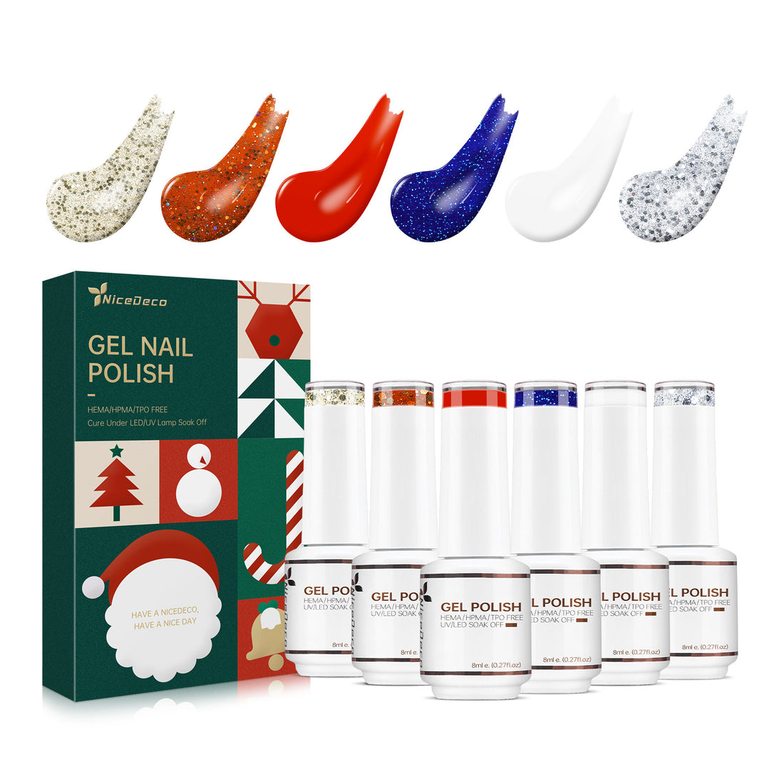 6-26 NiceDeco HEMA-free Gel Polish Set (8ml*6)