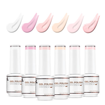 6-6 NiceDeco HEMA-freies Gel-Nagellack-Set (8 ml*6)