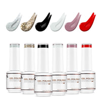 6-9 NiceDeco HEMA-freies Gel-Nagellack-Set (8 ml*6)