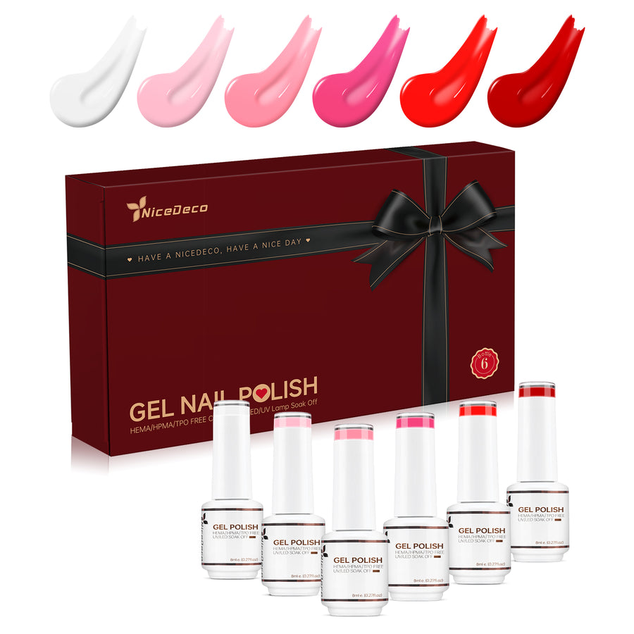 6-18 NiceDeco HEMA-free Gel Polish Set (8ml*6)