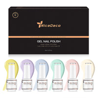 6-1 NiceDeco HEMA-free Gel Polish Set (8ml*6)