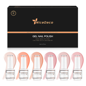 6-36 NiceDeco HEMA-Free Rubber Base Set (8ml*6)