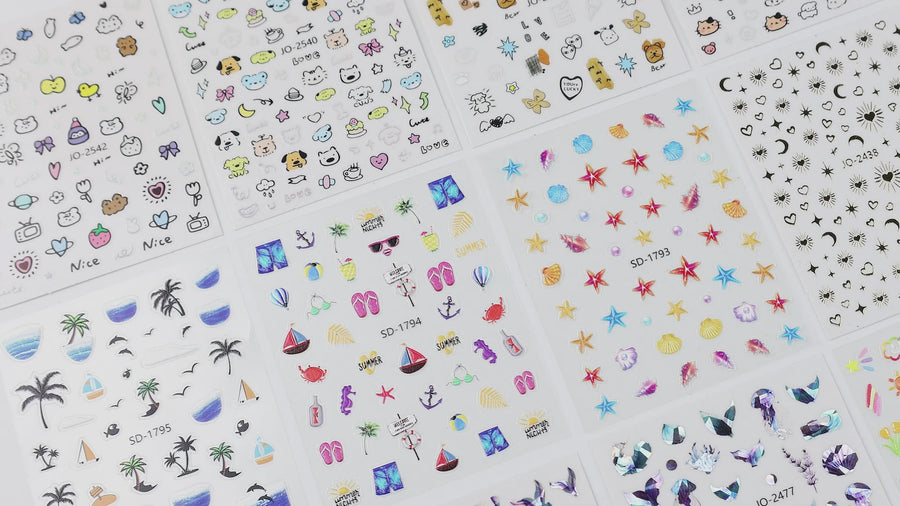 Nicedeco 15 Sheets Nail Art Stickers 004