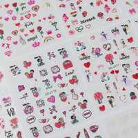 Nicedeco 15 Sheets Valentine's Day Nail Art Stickers 003